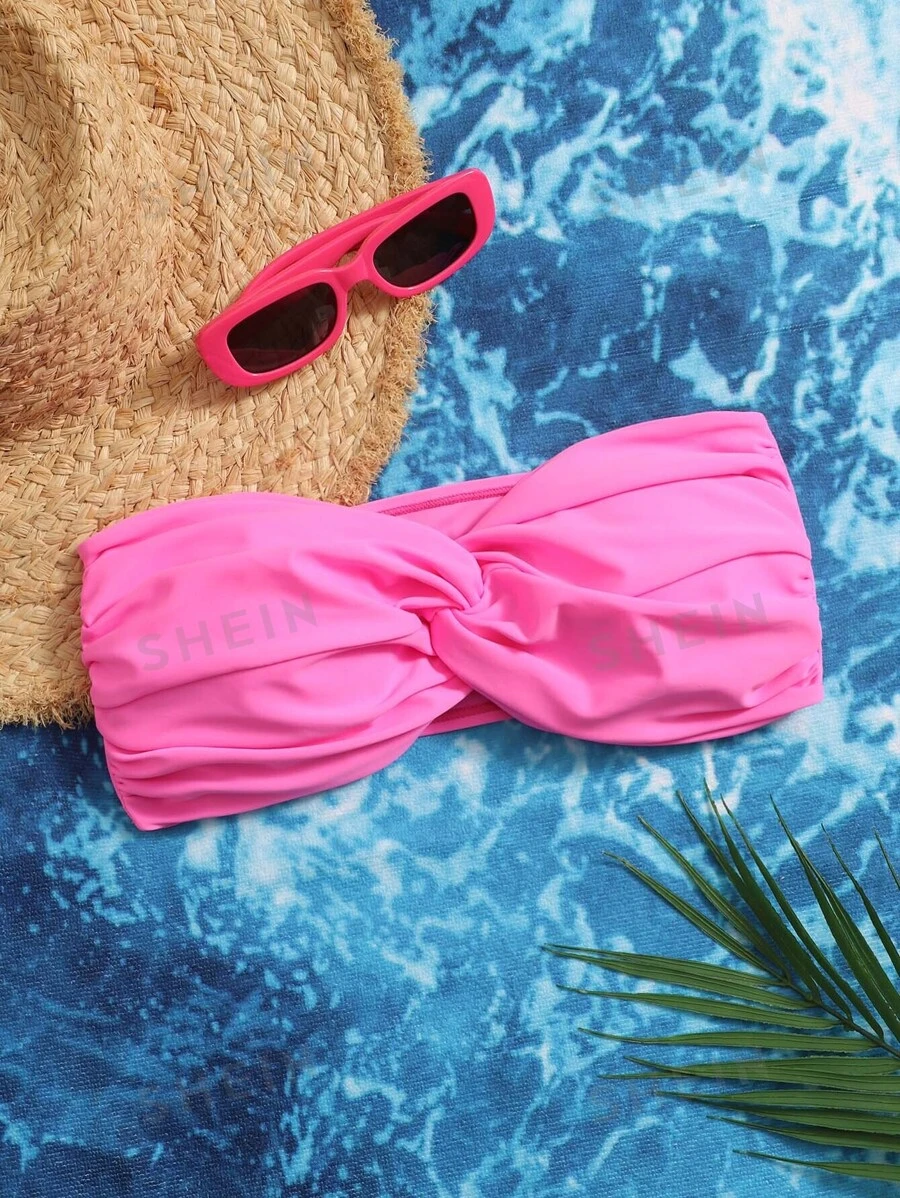 Swim Mod Top bikini unicolor girante