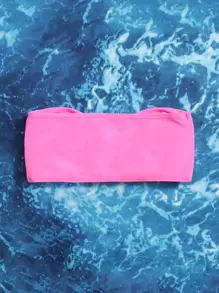 Swim Mod Top bikini unicolor girante