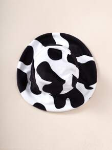 Cô Gái Trẻ Cổ cao Áo thun & In hoa bò Thắt lưng Quần - Đen và trắng - Xem 4