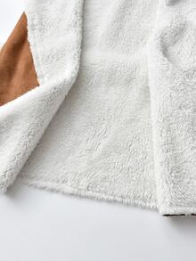 SHEIN 小女童加絨內裏腰帶外套馬甲無毛衣