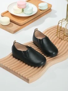 Girls Slip On Flats - Black - View 4