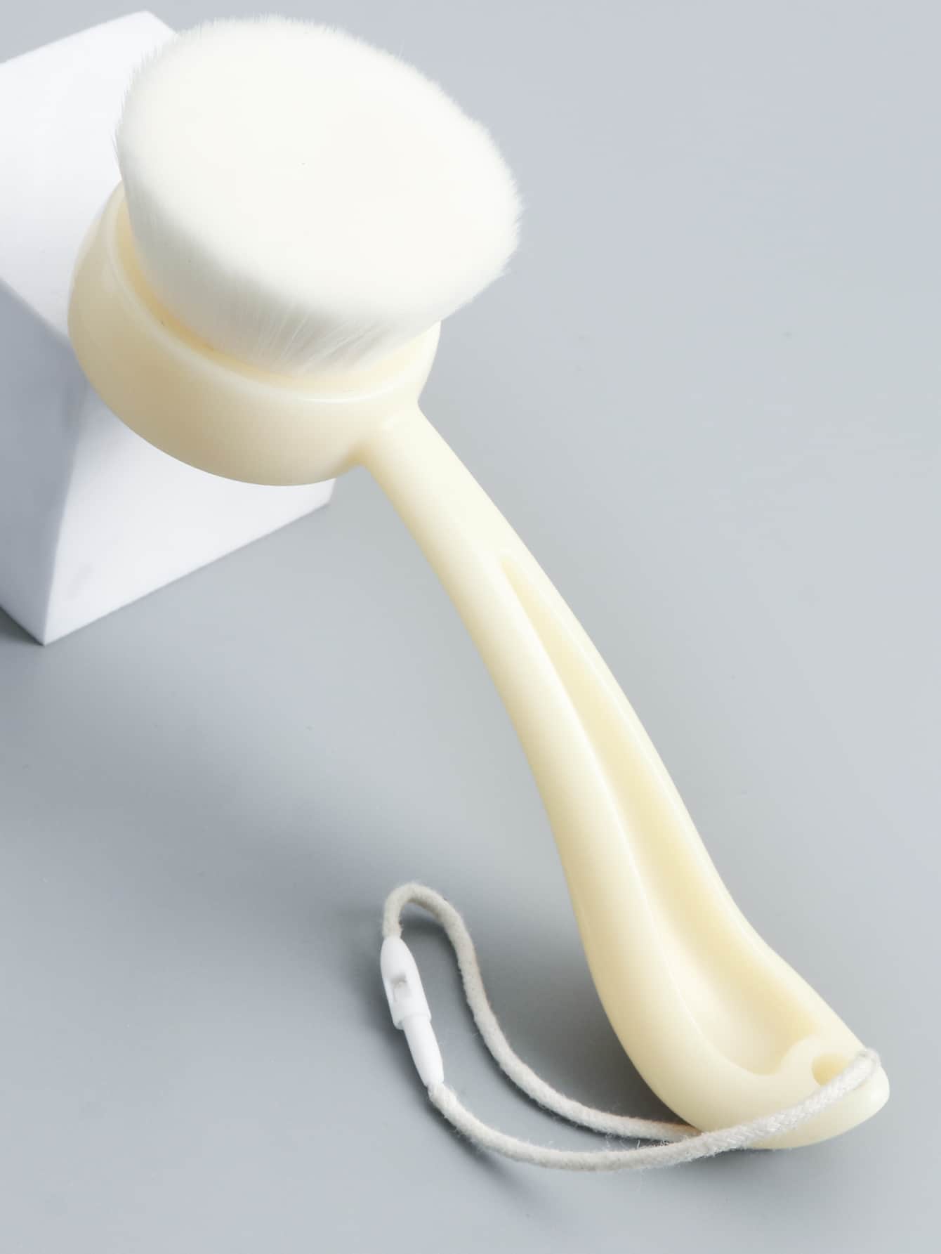 1pc Facial Cleansing Brush With Lanyard - Beige - View 1
