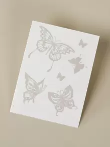 Hình xăm con bướm 1 tờ - Màu xanh lam - Xem 4