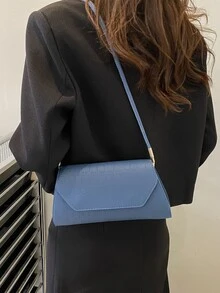 鱷魚壓紋翻蓋法棍包