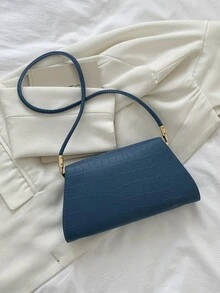 鱷魚壓紋翻蓋法棍包