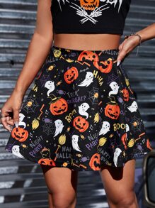 SHEIN EZwear Váy nữ Dây kéo Lễ Các Thánh Giải trí - Nhiều màu - Xem 1