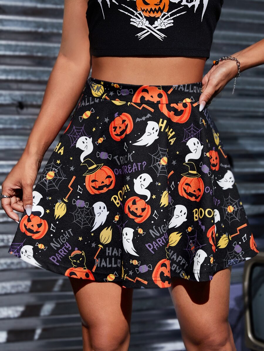 SHEIN EZwear Váy nữ Dây kéo Lễ Các Thánh Giải trí - Nhiều màu - Xem 1