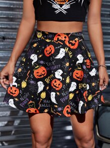 SHEIN EZwear Váy nữ Dây kéo Lễ Các Thánh Giải trí - Nhiều màu - Xem 3