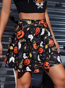 SHEIN EZwear Váy nữ Dây kéo Lễ Các Thánh Giải trí - Nhiều màu - Xem 5