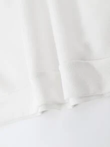 Manfinity Men Letter & Cartoon Graphic Sweatshirt - White - View 4