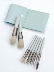 8 Mini Multifunctional Makeup Brush Set With Brush Bag,Brush Set,Makeup Brush Kit,Make Up Brush Set,Make Up Set Complete,Makeup Brush Set,Complete Makeup Kit,Brush Kit,Brushes Makeup Set,Makeup Gift Set - Baby Blue - View 2