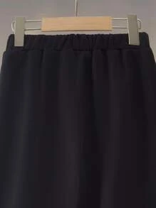 男孩卡通和字母圖案連帽衫和運動褲 - 黑色 - 查看 8