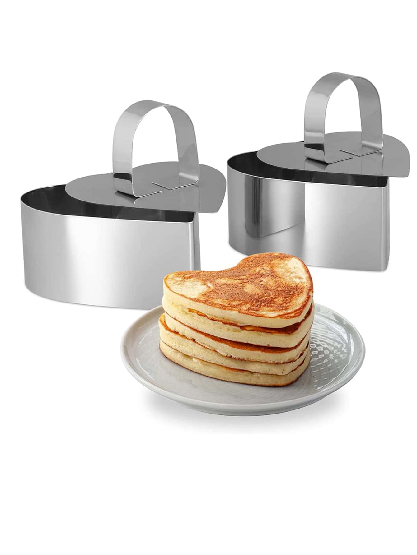 1pc Heart Shaped Stainless Steel Cake Ring, Minimalist Cake Ring Mold For Baking, Kitchen