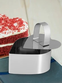 1pc Heart Shaped Stainless Steel Cake Ring, Minimalist Cake Ring Mold For Baking, Kitchen