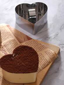 1pc Heart Shaped Stainless Steel Cake Ring, Minimalist Cake Ring Mold For Baking, Kitchen