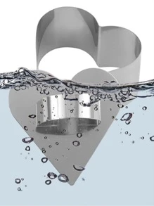 1pc Heart Shaped Stainless Steel Cake Ring, Minimalist Cake Ring Mold For Baking, Kitchen
