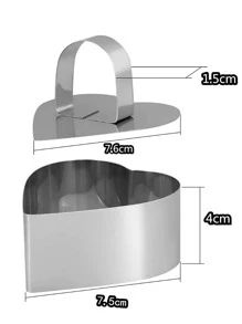 1pc Heart Shaped Stainless Steel Cake Ring, Minimalist Cake Ring Mold For Baking, Kitchen