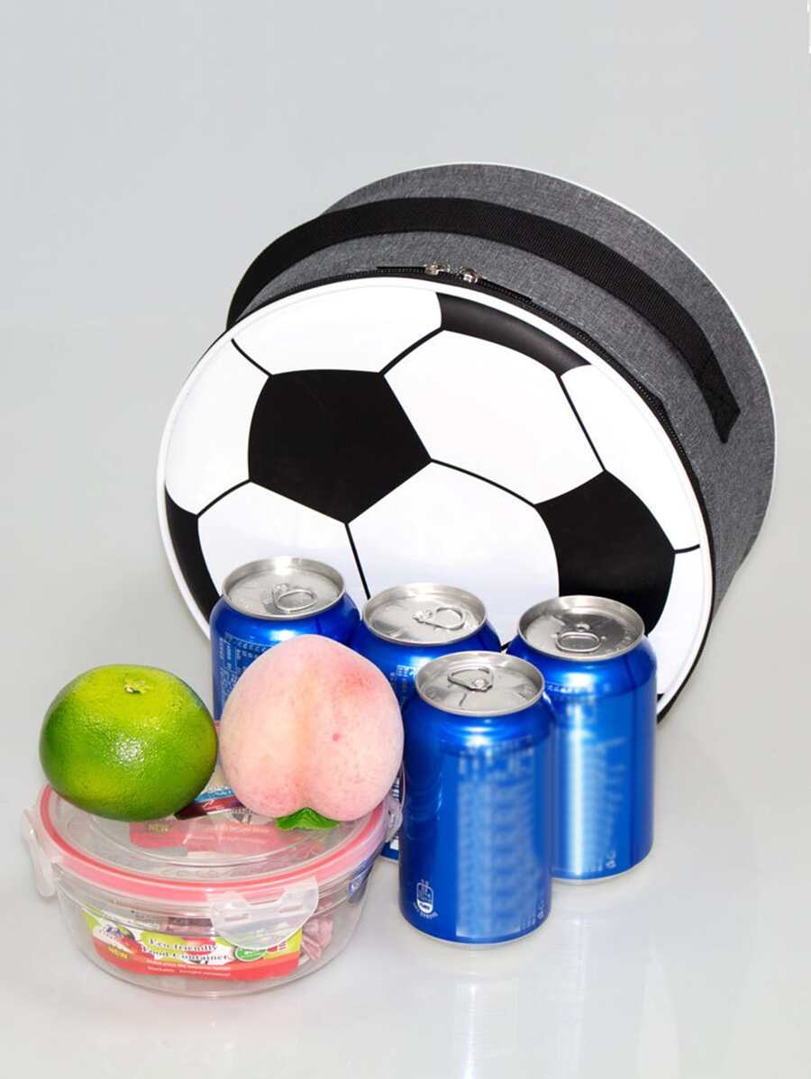 1入組足球圖案隨機便當袋 - 彩色 - 查看 1