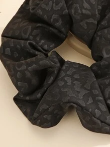 豹纹发圈 休闲发圈 发绳 马尾辫发圈 头饰 - 黑色 - 查看 3