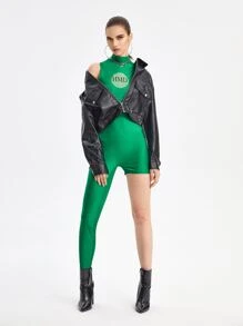 Hallie Driskell Đơn vị Nữ Dây kéo Lá thư - màu xanh lá - Xem 1