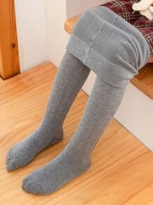 Quần tất có lót sang trọng cho bé gái mới biết đi - Xám - Xem 2