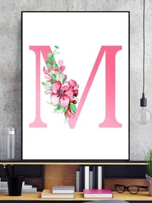 1件套字母圖案DIY無邊框水鑽繪畫