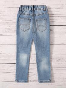 Niños Jeans cónicos desgarro - Lavado ligero - Ver 2