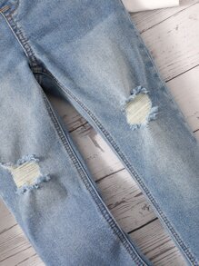 Niños Jeans cónicos desgarro - Lavado ligero - Ver 3