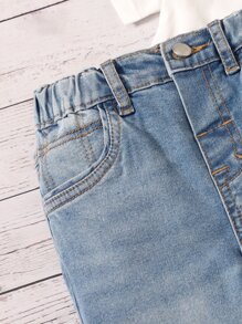 Niños Jeans cónicos desgarro - Lavado ligero - Ver 4