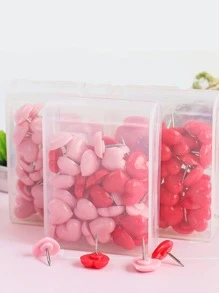 50入組愛心設計隨機別針 - 彩色 - 查看 2