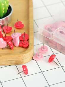 50入組愛心設計隨機別針 - 彩色 - 查看 3