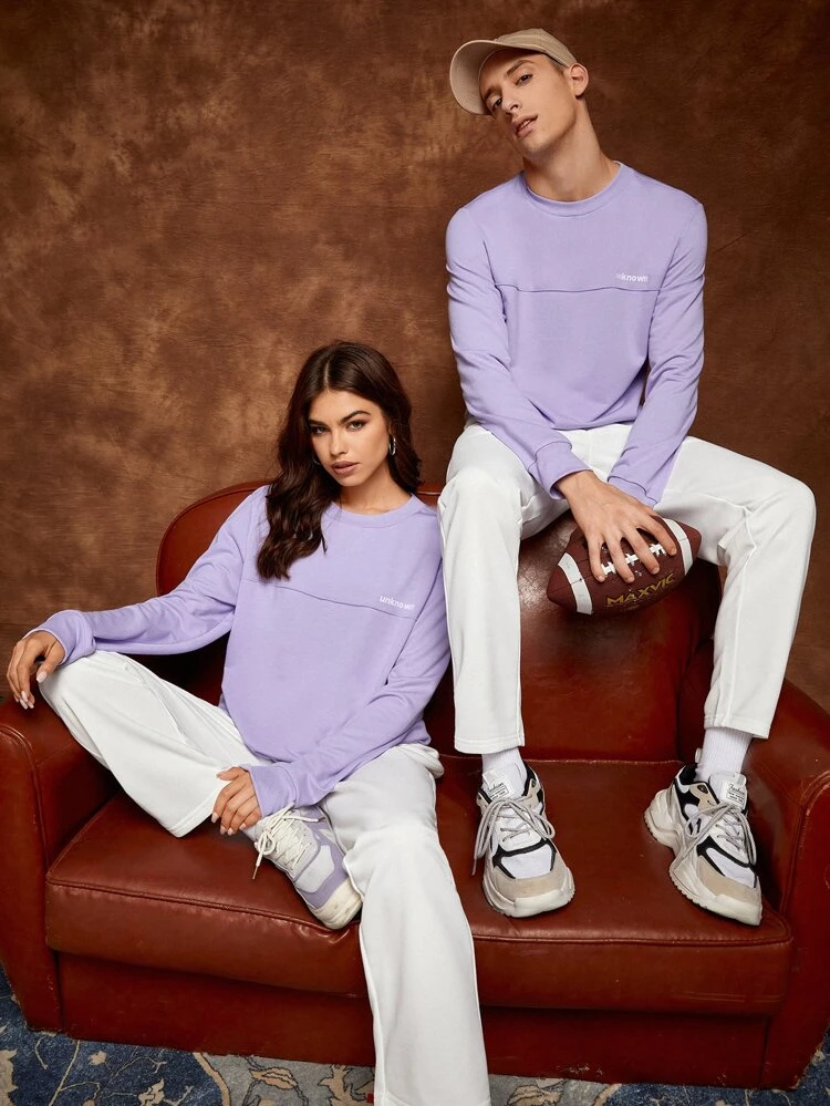 1pc Elastic Waist Slant Pocket Sweatpants