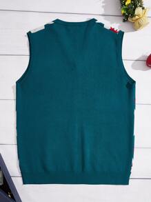 Manfinity Áo len nam vest Hình học Giải trí - Nhiều màu - Xem 2