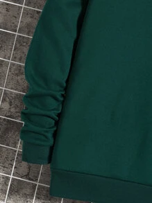 Áo nỉ Nam Lá thư Giải trí - Màu xanh lá cây đậm - Xem 5