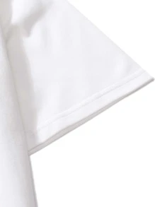 Manfinity Áo thun in họa tiết hoa & khẩu hiệu dáng rộng cho nam - trắng - Xem 4