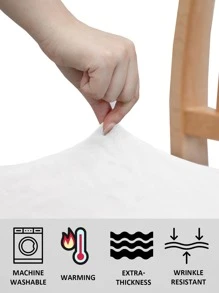 Funda de asiento de silla elástica unicolor - Blanco - Ver 6