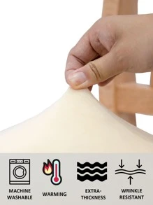 1入組素色彈力椅座套 - 米色 - 查看 9