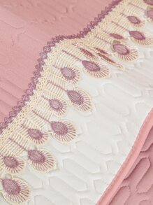 1 cái lông vũ thêu chần bông bọc ghế, bọc ghế sofa, thêu lông vũ chần bông chi tiết khăn sofa, tựa lưng và tay vịn không bao gồm - Hồng - Xem 3