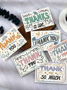 50pcs Letter Graphic Greeting Card For Graduation Party Gift - Multicolor - View 1