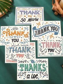 50pcs Letter Graphic Greeting Card For Graduation Party Gift - Multicolor - View 2