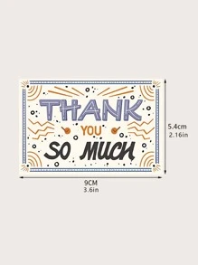 50pcs Letter Graphic Greeting Card For Graduation Party Gift - Multicolor - View 3