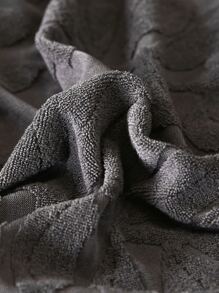 1入組樹葉提花有彈性沙發座墊套 - 深灰色 - 查看 3