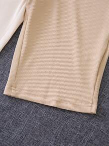 VaVaBold 雙色交叉彈力緊身連體短褲 - 彩色 - 查看 4