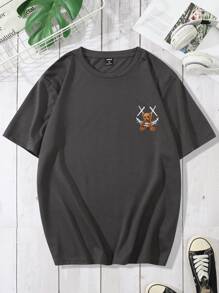 Manfinity LEGND Tops Nam Hoạt hình Giải trí - Màu xám đen - Xem 2