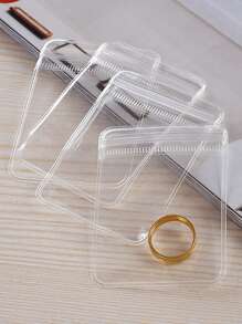 50入組透明珠寶收納袋,防氧化珠寶戒指耳環收納袋,戒指便攜袋,情人節禮物