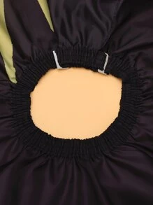 1 pieza Delantal con estampado de letra corte de pelo - Multicolor - Ver 4