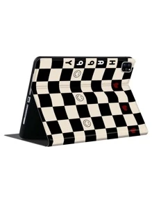 Hộp đựng máy tính bảng hình rô tương thích với iPad - Đen và trắng - Xem 2