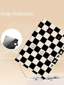 Hộp đựng máy tính bảng hình rô tương thích với iPad - Đen và trắng - Xem 5