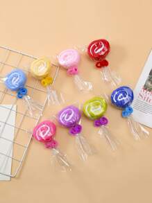 1pc Lollipop Design Random Color Fingertip Towel, Cute Creative Face Towel For Party Gift - Multicolor - View 7