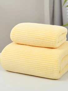 1 chiếc khăn tắm hoặc khăn tắm họa tiết sọc màu ngẫu nhiên dùng trang trí phòng tắm tại nhà khi trở lại trường cho tiệm làm đẹp - Nhiều màu - Xem 4